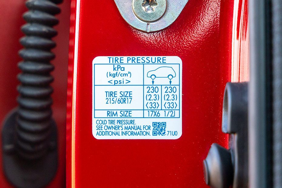 Tyre Pressure Information Image of Victoris