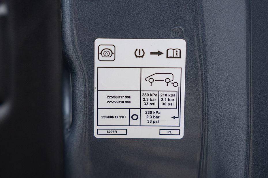 Tyre Pressure Information Image of Tekton
