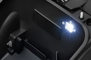 Under seat storage of Destini Prime