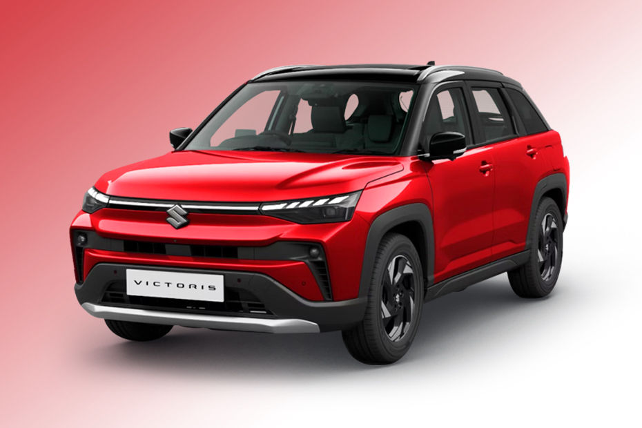 Maruti Victoris Sizzling-Red-With-Bluish-Black-Roof colour