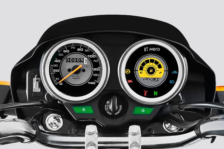 Instrument Cluster of Splendor Plus Flex Fuel