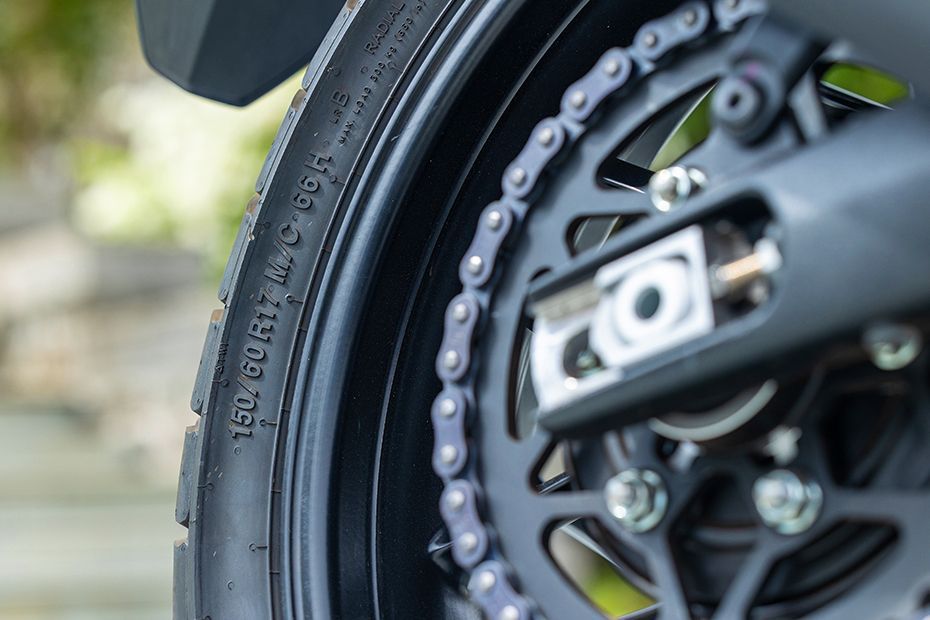 Rear Tyre of Tracker 400