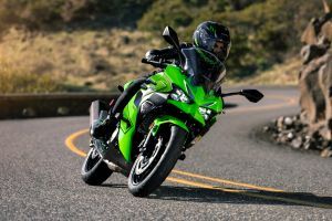 Riding: Front Right Quarter View of Ninja 500