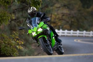 Riding: Front View of Ninja 500