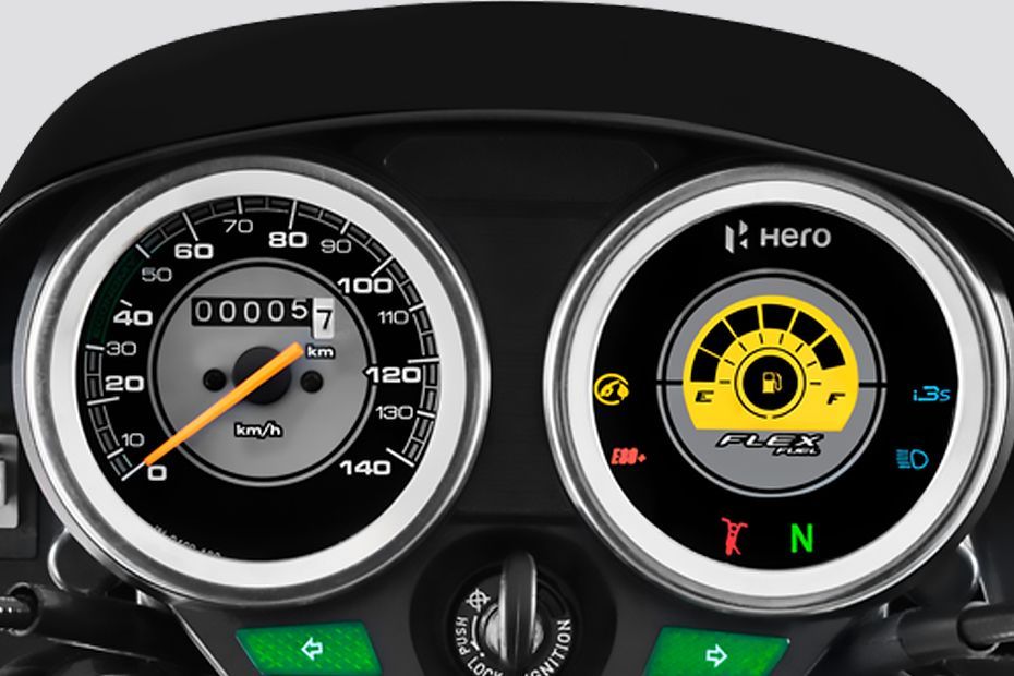 Speedometer of Splendor Plus Flex Fuel
