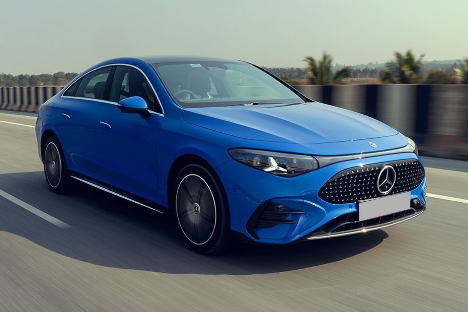 Driving: Front Right Quarter View Image of CLA Electric