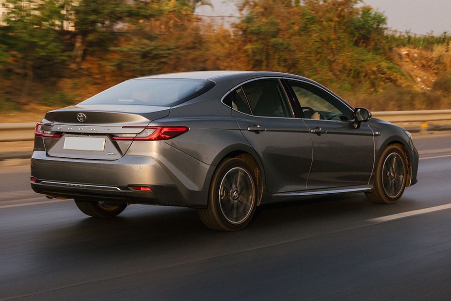 Driving: Rear Right Three Quarter View Image of Camry