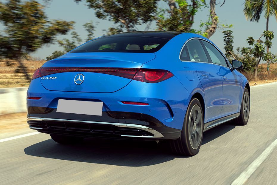 Driving: Rear Right Three Quarter View Image of CLA Electric