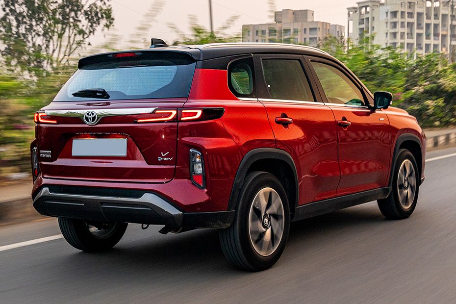 Driving: Rear Right Three Quarter View Image of Hyryder