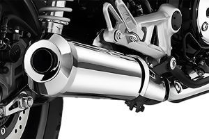Exhaust View of CB350 H'ness