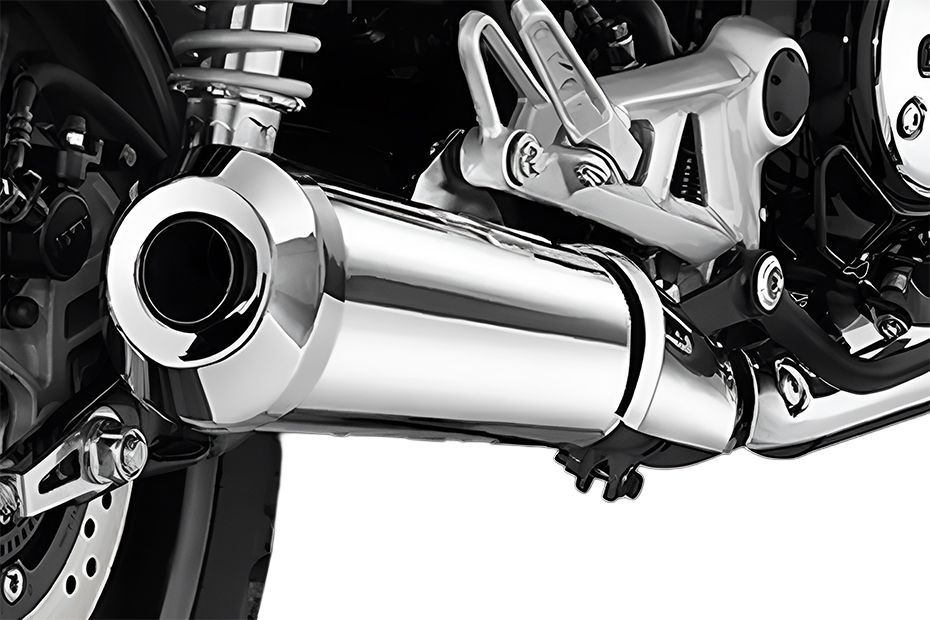 Exhaust View of CB350 H'ness