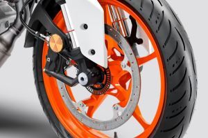 Front Brake View of 250 Duke