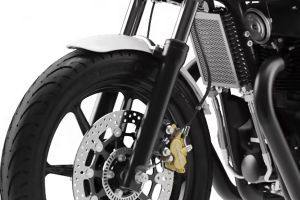 Front Suspension View of Continental GT 650