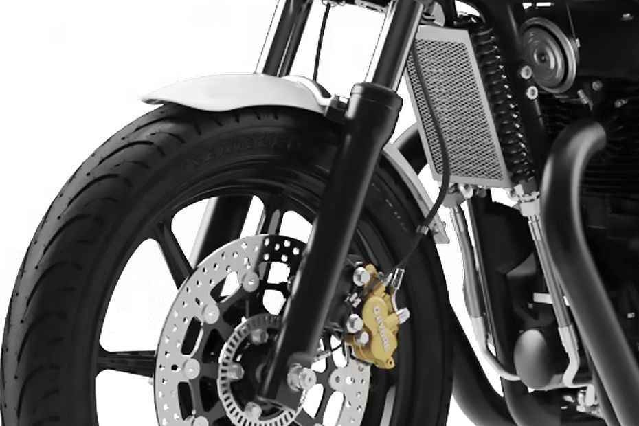 Front Suspension View of Continental GT 650
