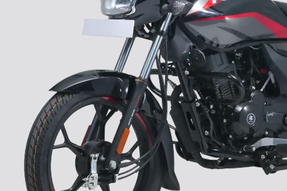 Front Suspension View of Platina 110