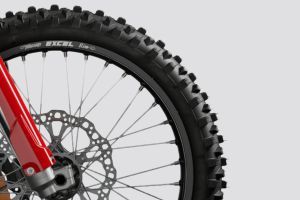 Front Tyre View of Desmo450 MX