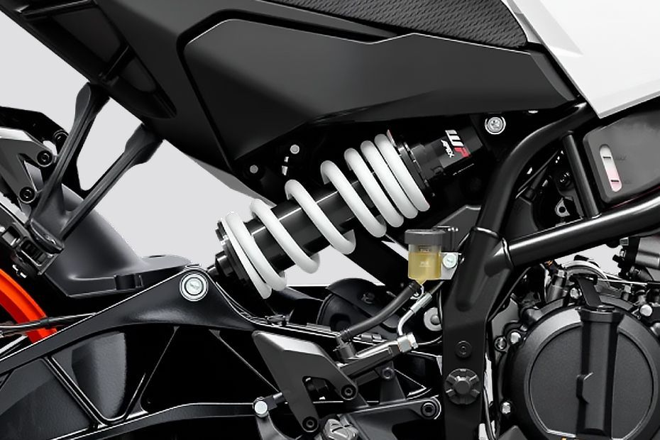 Rear Suspension View of 250 Duke