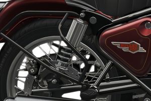 Rear Suspension View of Bullet 350