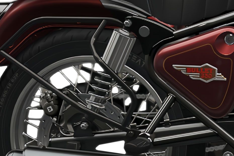 Rear Suspension View of Bullet 350