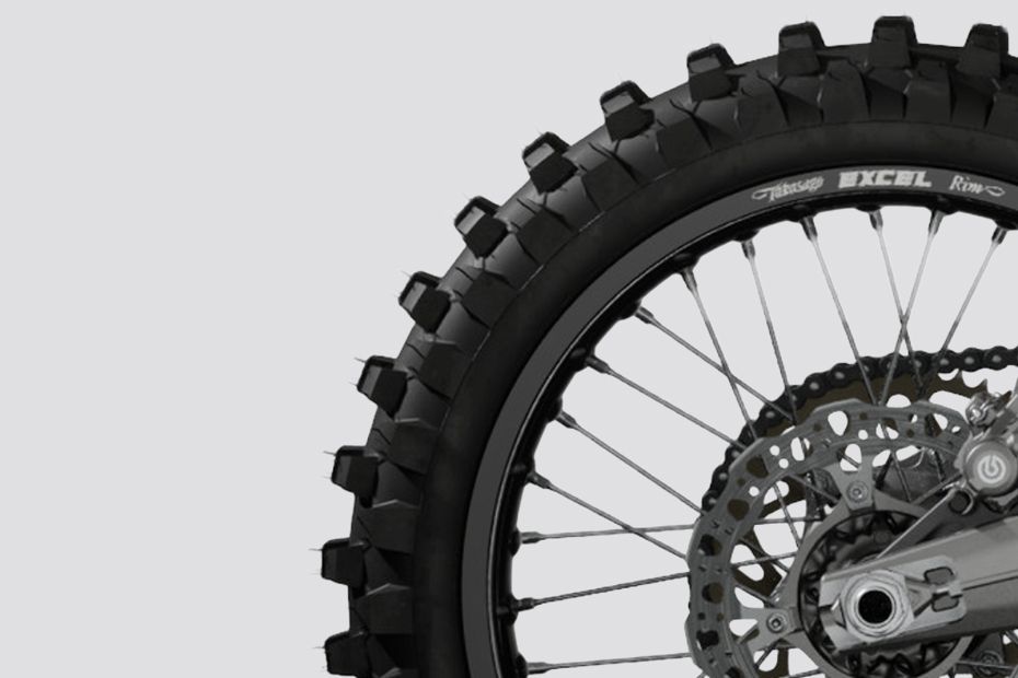 Rear Tyre View of Desmo450 MX