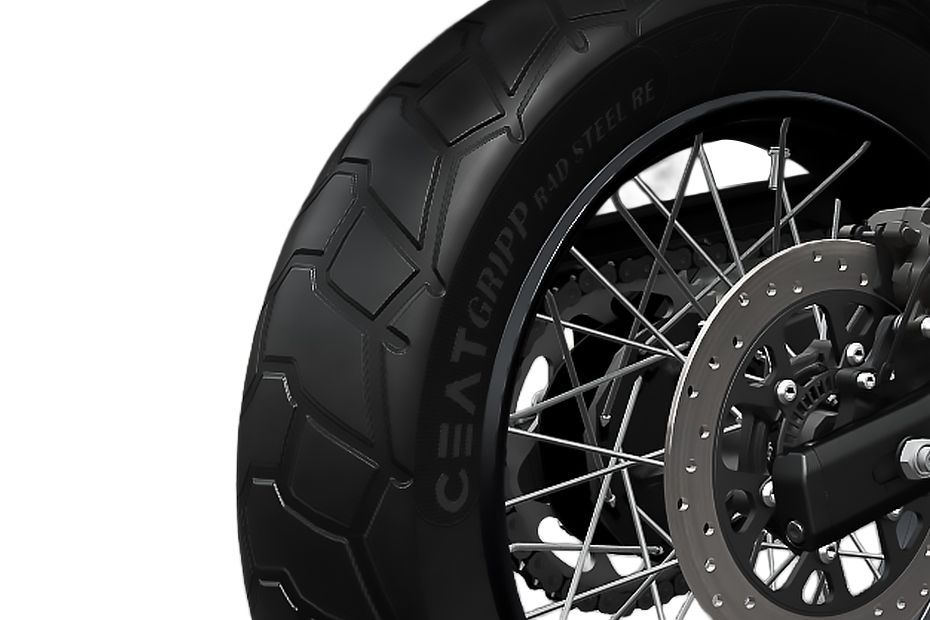 Rear Tyre View of Himalayan 450