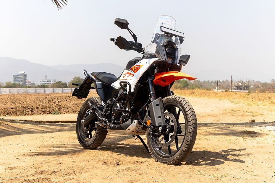 Front Right Quarter View of 390 Adventure X