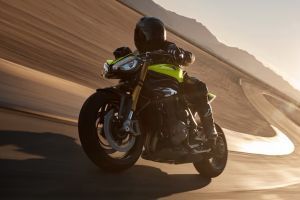 Riding: Front Left Quarter View of Speed Triple 1200