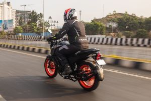 Riding: Rear Left Three Quarter View of FZ-RAVE