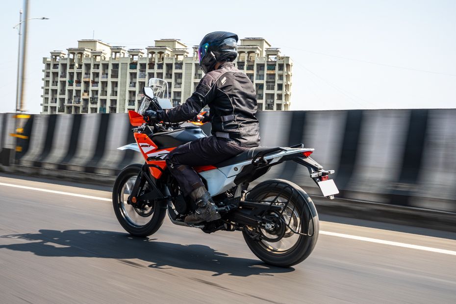 Riding: Rear Left Three Quarter View of 390 Adventure