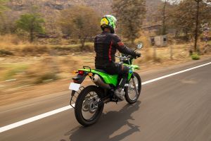 Riding: Rear Right Three Quarter View of KLX230