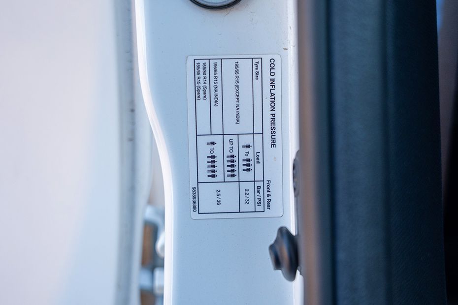 Tyre Pressure Information Image of C3