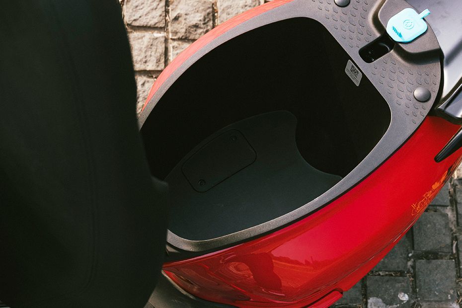 Under seat storage of Chetak C2501