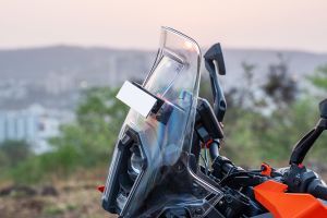Windshield View of 390 Adventure