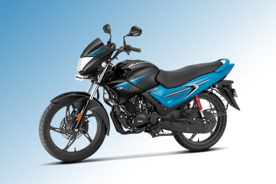 Hero Glamour Techno Blu Met Blk colour