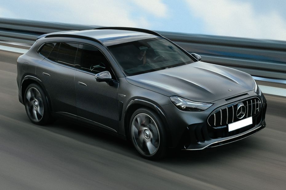 Driving: Front Right Quarter View Image of AMG GT SUV