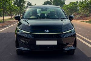 Driving: Front View Image of City