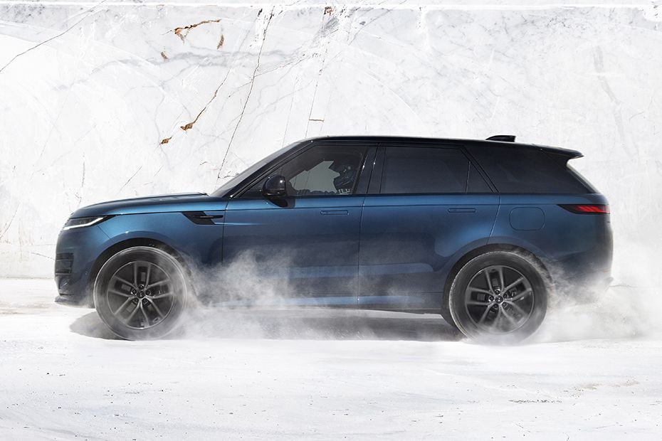 Driving: Side Profile (Left) View Image of Range Rover Sport Electric