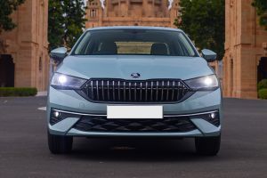 Front View Image of Slavia Facelift