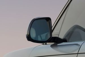 Outside Mirror Glass Image of Range Rover Electric