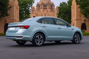 Rear Right Three Quarter View Image of Slavia Facelift