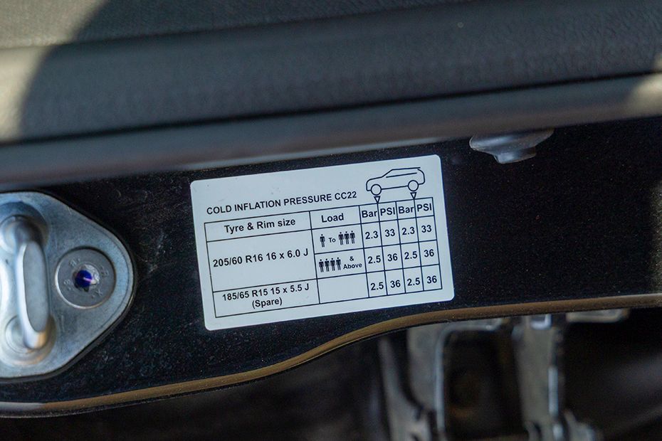 Tyre Pressure Information Image of Basalt