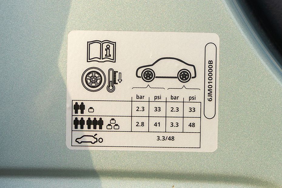 Tyre Pressure Information Image of Slavia Facelift
