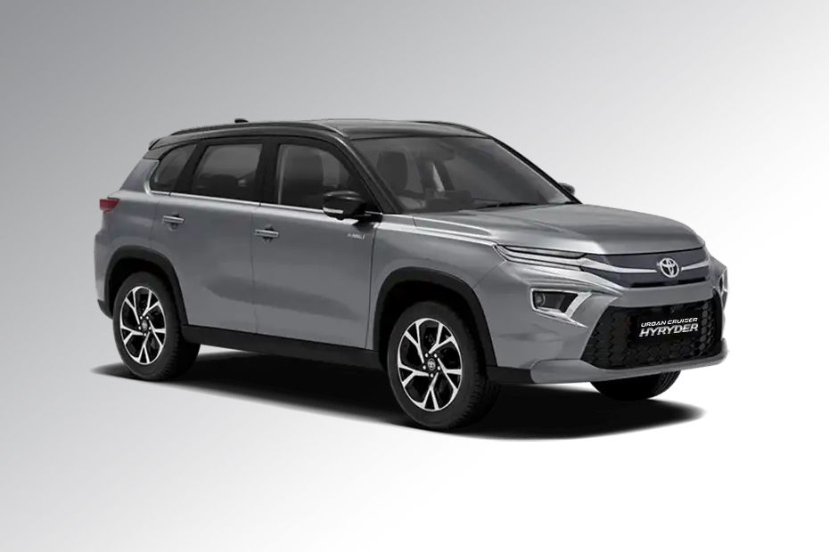 Toyota Hyryder Enticing-Silver-With-Midnight-Black colour