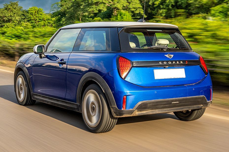 Driving: Rear Left Three Quarter View Image of Cooper S