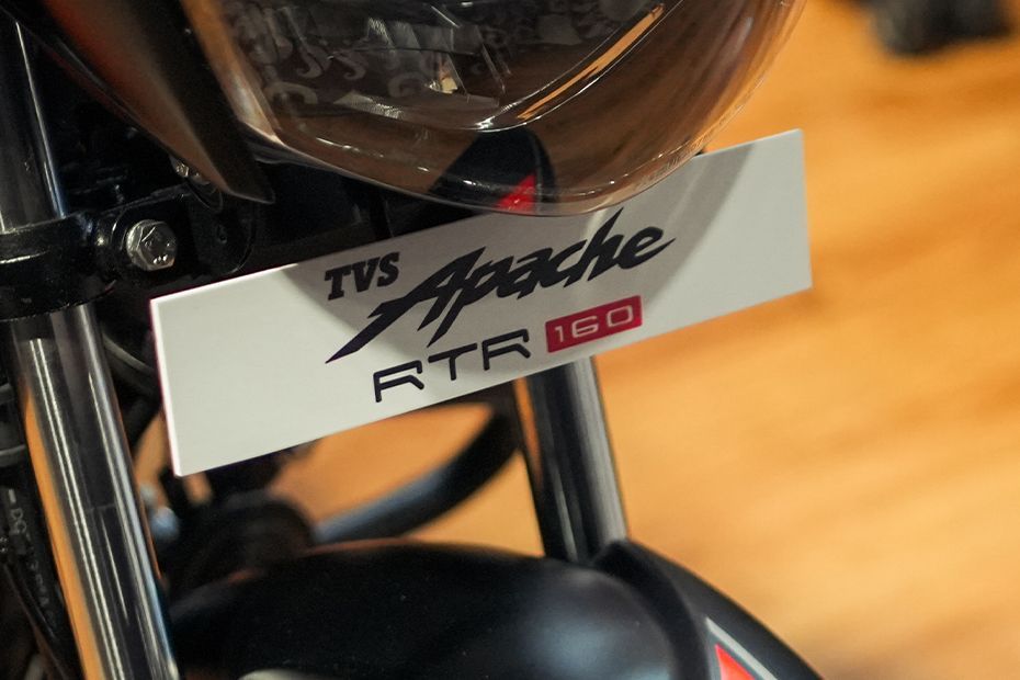 Front Number Plate of Apache RTR 160