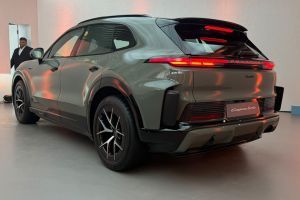Rear Left Three Quarter View Image of Cayenne Electric