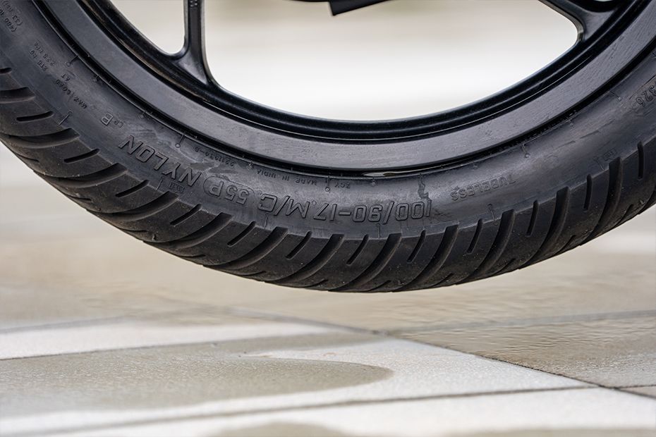 Rear Tyre of Pulsar 125
