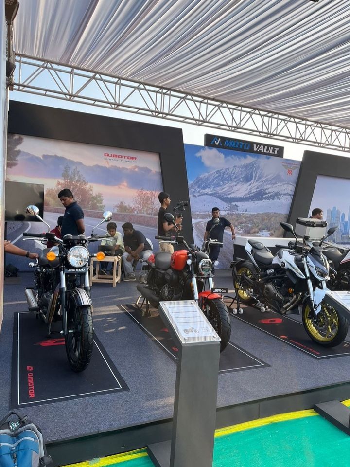 QJ Motor had three of its motorcycles displayed at India Bike Week 2022.