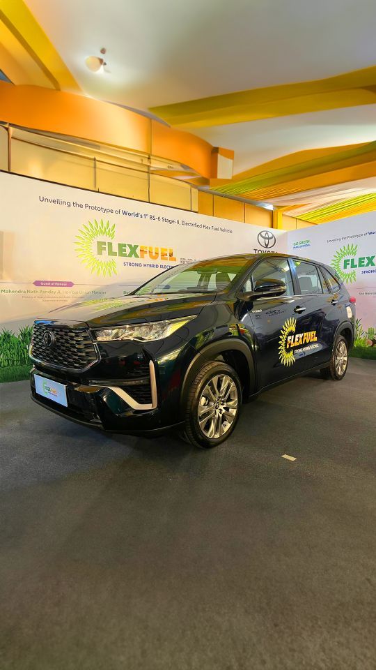 Toyota Innova Hycross flex fuel prototype vehicle revealed
