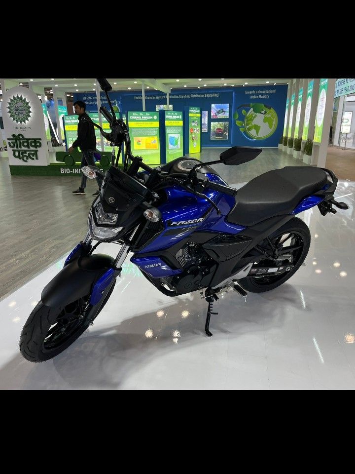 Yamaha has brought the Brazil-spec, flex-fuel-compatible FZ at the 2023 Auto Expo